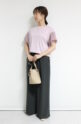 ディニテコリエ(Dignite Collier）袖シフォン切替Tシャツ