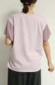 ディニテコリエ(Dignite Collier）袖シフォン切替Tシャツ