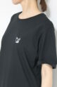 ロージー（ROSIEE）前後フレンチブルワッペン風刺しゅうＴシャツ／ブラック
