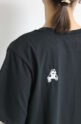 ロージー（ROSIEE）前後フレンチブルワッペン風刺しゅうＴシャツ／ブラック