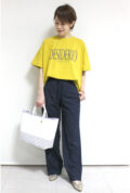 アンナケリー(Anna Kerry)ロゴプリントTシャツ/イエロー