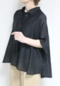 アンカルネ（Un carnet）バックレースシアードットブラウス／ブラック