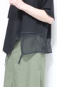 ディニテコリエ(Dignite Collier）メッシュコンビＴシャツ／ブラック
