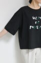 シュガーローズ（SUGAR ROSE）サガラ刺繍フレンチロゴＴシャツ／ブラック