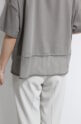ディニテコリエ(Dignite Collier）メッシュコンビＴシャツ／グレー