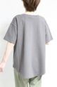 アンナケリー（Anna Kerry）メタリックプリントＴシャツ／チャコールグレー