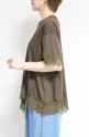 アンナケリー（Anna Kerry）レースヘムＴシャツ／ブラウン