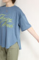 アンナケリー（Anna Kerry）エンブロイダリーロゴＴシャツ／ブルー