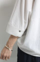 ディニテコリエ(Dignite Collier）ストレッチシフォンワイドブラウス／ベージュ