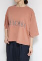 アンナケリー（Anna Kerry） ロゴワイドTシャツ／ライトテラコッタ