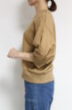 カフネ（CAFUNE）５分袖スウエット／キャメル