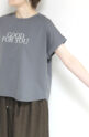 ディニテコリエ(Dignite Collier）ロゴフレンチＴシャツ／チャコール