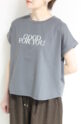 ディニテコリエ(Dignite Collier）ロゴフレンチＴシャツ／チャコール