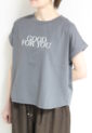ディニテコリエ(Dignite Collier）ロゴフレンチＴシャツ／チャコール