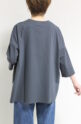 シロデラボンテ（siro de labonte）ハイゲージコットンロゴ五分袖Ｔシャツ／チャコール