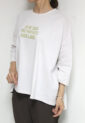 シロデラボンテ（siro de labonte）ハイゲージコットンロゴ五分袖Ｔシャツ／エクリュ