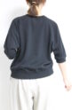 マリードール（MARIED'OR）シバフ刺繍六分袖ラグランスゥエット／ブラック×グレー
