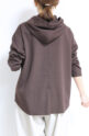 ディニテコリエ(Dignite Collier）フード付きロングＴシャツ／ブラウン
