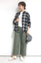 【再入荷】アンカルネ（Un carnet）後シャーリングワイドシャツ／グレー系