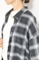 【再入荷】アンカルネ（Un carnet）後シャーリングワイドシャツ／グレー系