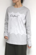 ディニテコリエ(Dignite Collier）レースプリントＴシャツ／ライトグレー