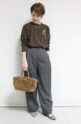 ロージー（ROSIEE）ハートモチーフ刺しゅうニット／ブラウン